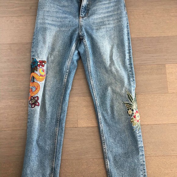 Sandro High Waist Patch Work Jeans - Picture 1 of 8